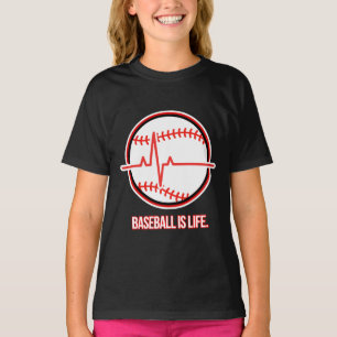 Baseball ist Lebens Herzschlag Puls Grafik T-Shirt