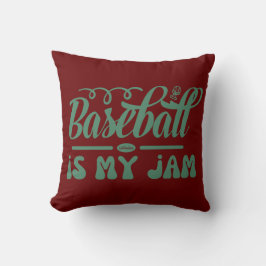 BASEBALL IST MEIN JAM lustig typografischer Baseba Kissen