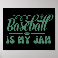 BASEBALL IST MEIN JAM lustig typografischer Baseba