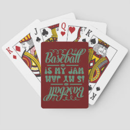 BASEBALL IST MEIN JAM lustig typografischer Baseba Spielkarten