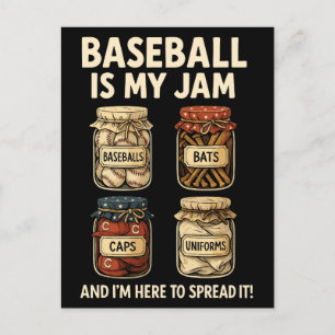 Baseball ist mein Jam – Lustiges Sportdesign Feiertagspostkarte
