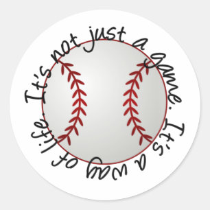 Baseball ist nicht nur ein Spiel Runder Aufkleber