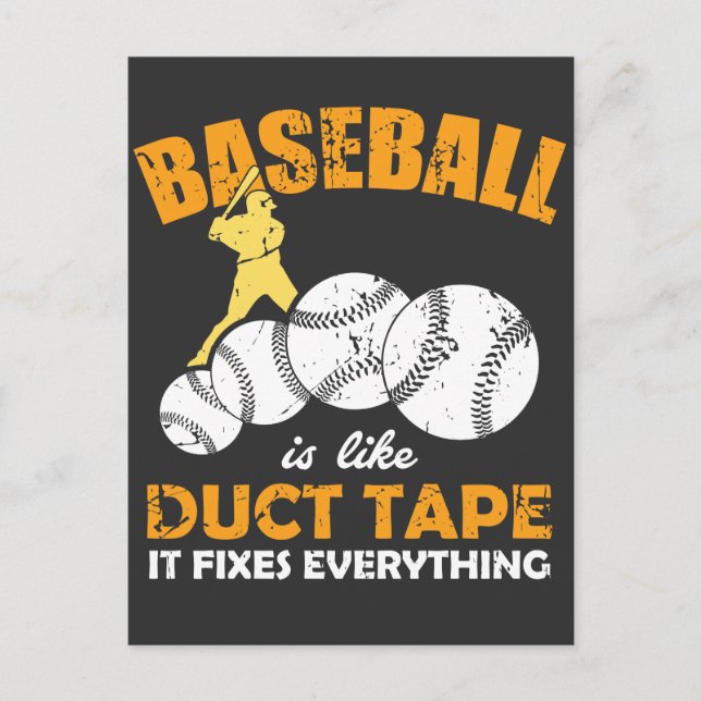 Baseball ist wie Klebeband, das alles fixiert Postkarte (Vorderseite)