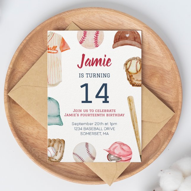 Baseball, jedes Alter Junge Geburtstag Einladung (Von Creator hochgeladen)