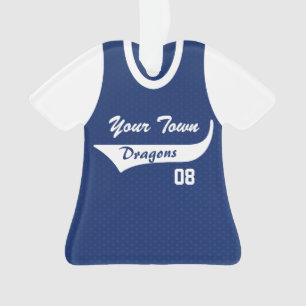 Baseball Jersey Blue avec photo