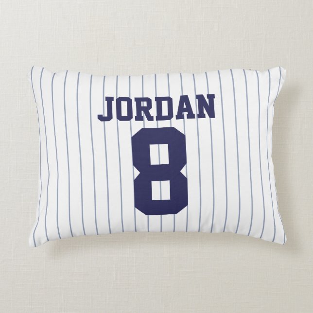 Baseball Jersey mit Individuelle Name und Nummer Dekokissen (Vorderseite)