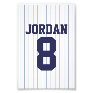 Baseball Jersey mit Individuelle Name und Nummer Fotodruck