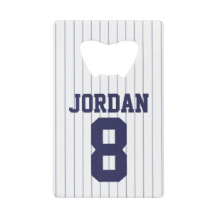 Baseball Jersey mit Individuelle Name und Nummer Geldbeutel Flaschenöffner