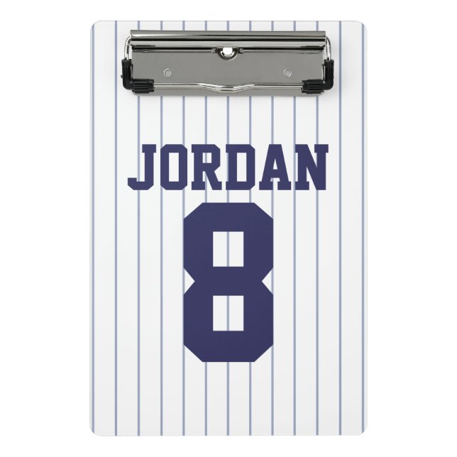 Baseball Jersey mit Individuelle Name und Nummer Mini Klemmbrett (Vorderseite)