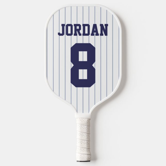 Baseball Jersey mit Individuelle Name und Nummer Pickleball Schläger (Vorderseite)