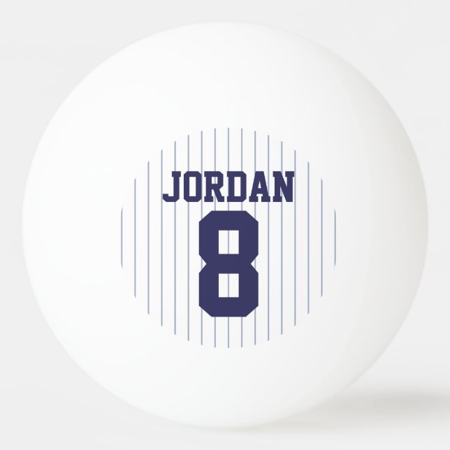 Baseball Jersey mit Individuelle Name und Nummer Tischtennisball (Vorderseite)