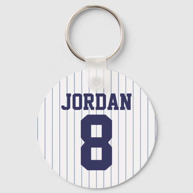 Baseball Jersey mit Zahlen Schlüsselanhänger (Vorderseite)