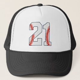 Baseball Jersey Number 21 Truckerkappe