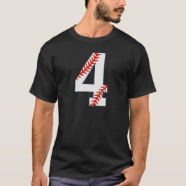 Baseball Jersey Number 4 T-Shirt