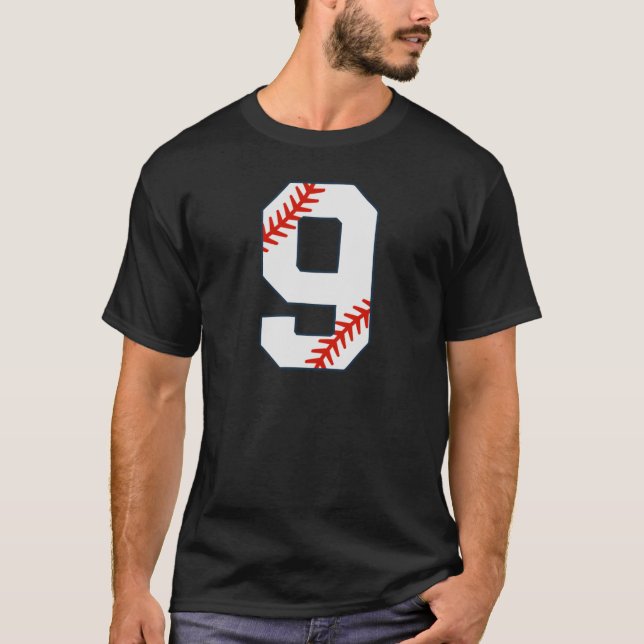 Baseball Jersey Number 9 T-Shirt (Vorderseite)
