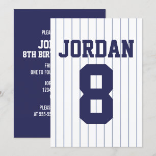 Baseball Jersey - Sportthema Geburtstagsparty Einladung