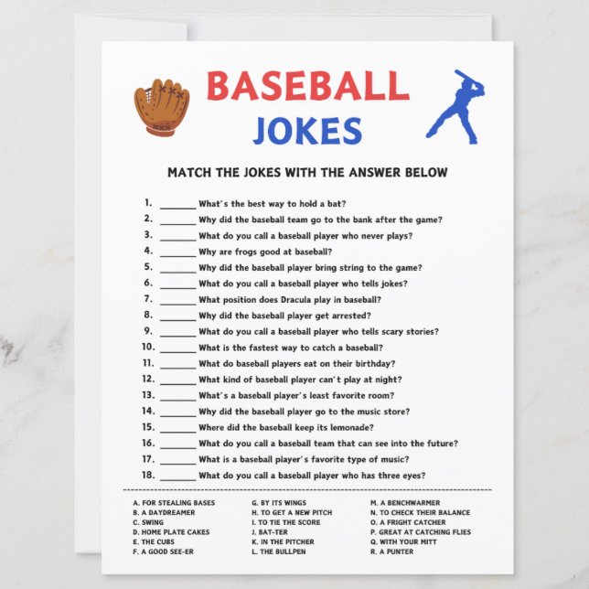 Baseball Jokes Game (Vorderseite)
