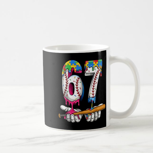 Baseball-Junge-Puzzle-Eiscreme-Tropf-Baseball-Auti Kaffeetasse (Rechts)