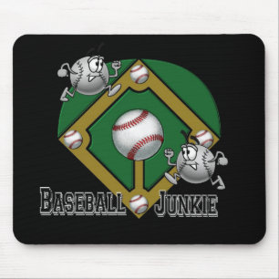 Baseball Junkie Whimsical Mousepad
