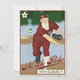 Baseball-Karte des Weihnachtsmanns Einladung