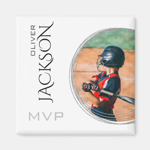 Baseball-Karte für personalisiertes Foto Magnet