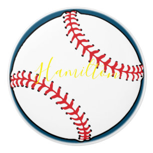 Baseball Keramik Knob mit Name - HAMbyWG Keramikknauf