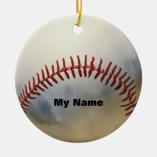 Baseball Keramik Ornament (Vorne)