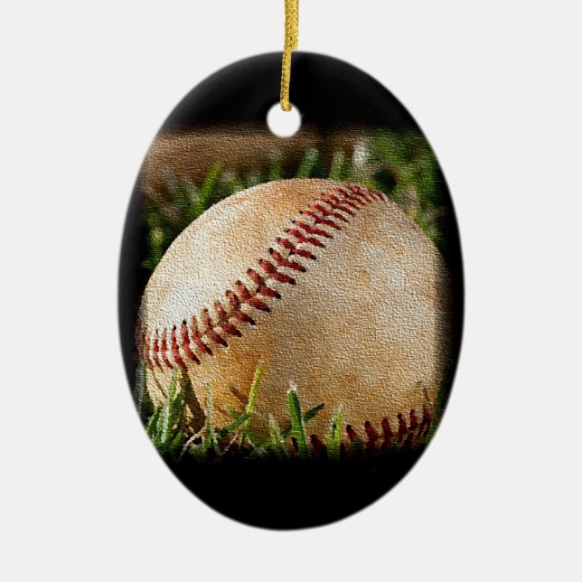 Baseball Keramik Ornament (Vorne)