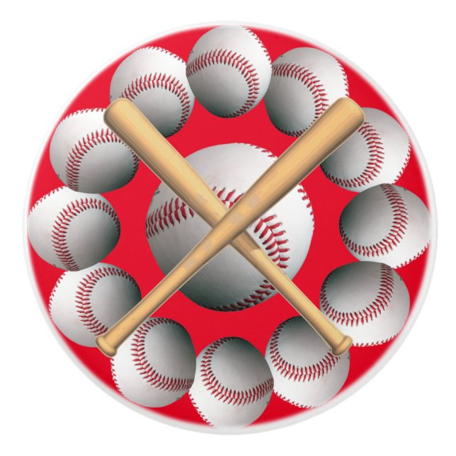 Baseball-Keramik-Türpuls Keramikknauf (Vorderseite)