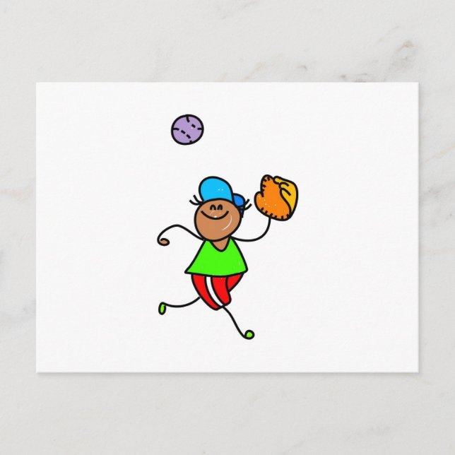 Baseball Kid Postkarte (Vorderseite)