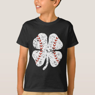 Baseball Kleeblatt St Patricks Day Pitcher Hitter  T-Shirt