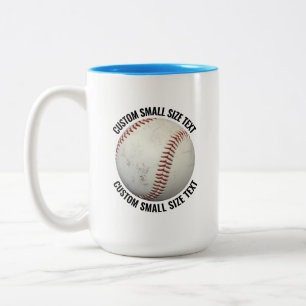 Baseball & Kleiner Text HELLBLAU 425g Custom Zweifarbige Tasse