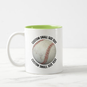 Baseball & Kleiner Text LIME GRÜN 325ml Custom Zweifarbige Tasse