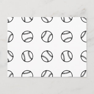 Baseball Konturen Muster Sportart FARBE Postkarte