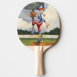 Baseball-Krug auf Hügel durch Jay Throckmorton Tischtennis Schläger