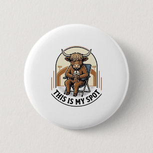 Baseball-Kuh-Shirt mit eisgekühltem Kaffee-Maskott Button