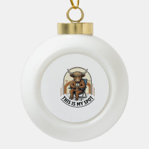 Baseball-Kuh-Shirt mit eisgekühltem Kaffee-Maskott Keramik Kugel-Ornament