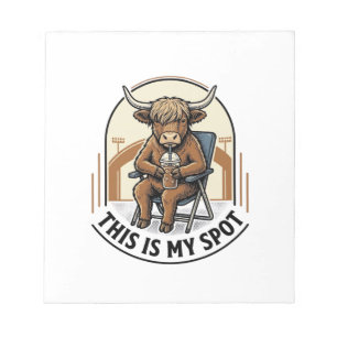 Baseball-Kuh-Shirt mit eisgekühltem Kaffee-Maskott Notizblock