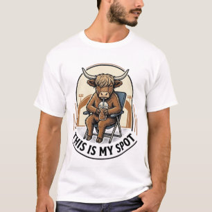 Baseball-Kuh-Shirt mit eisgekühltem Kaffee-Maskott T-Shirt