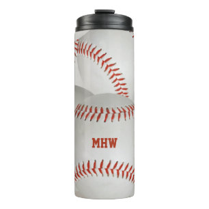 Baseball, kundenspezifisch monogramm thermosbecher