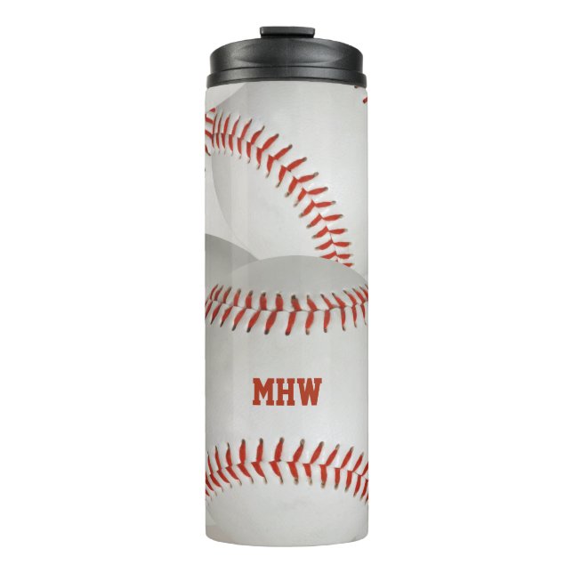 Baseball, kundenspezifisch monogramm thermosbecher (Vorderseite)