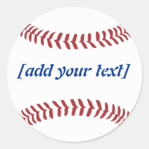 Baseball [kundenspezifischer Text] Runder Aufkleber
