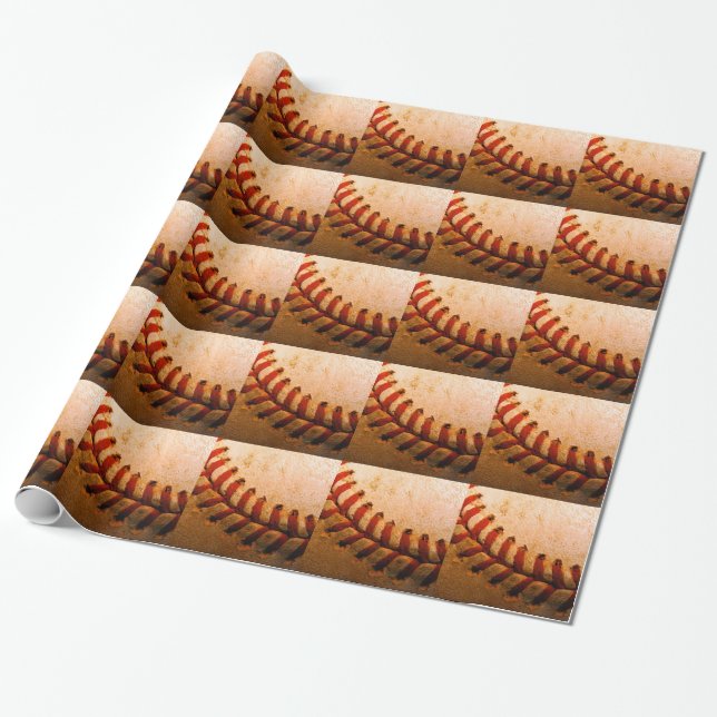 Baseball-Kunst Geschenkpapier (Ungerollt)