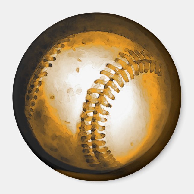 Baseball-Kunstwerk Magnet (Vorne)