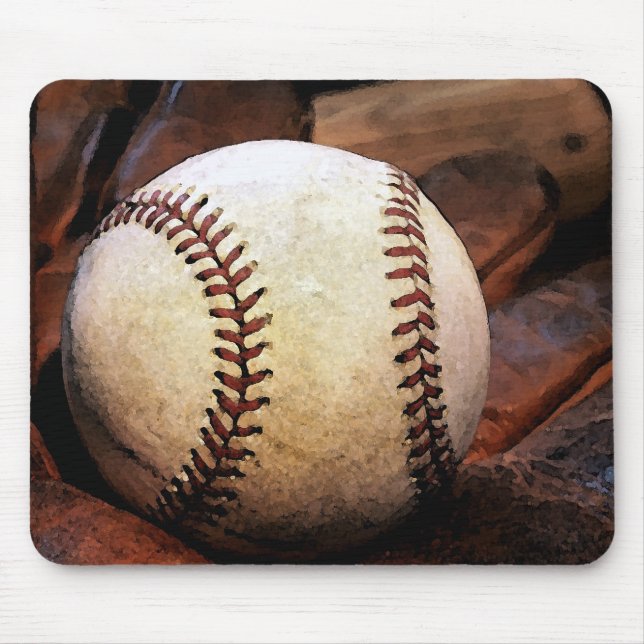 Baseball-Kunstwerk Mousepad (Vorne)
