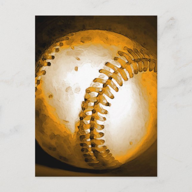 Baseball-Kunstwerk Postkarte (Vorderseite)