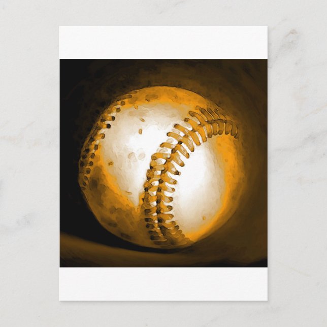 Baseball-Kunstwerk Postkarte (Vorderseite)