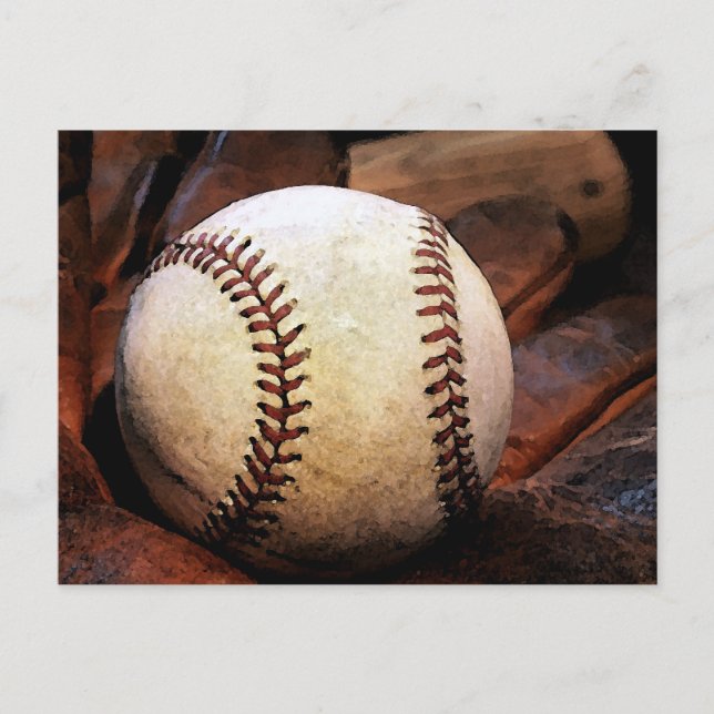 Baseball-Kunstwerk Postkarte (Vorderseite)