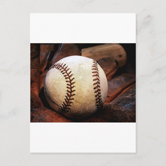 Baseball-Kunstwerk Postkarte (Vorderseite)