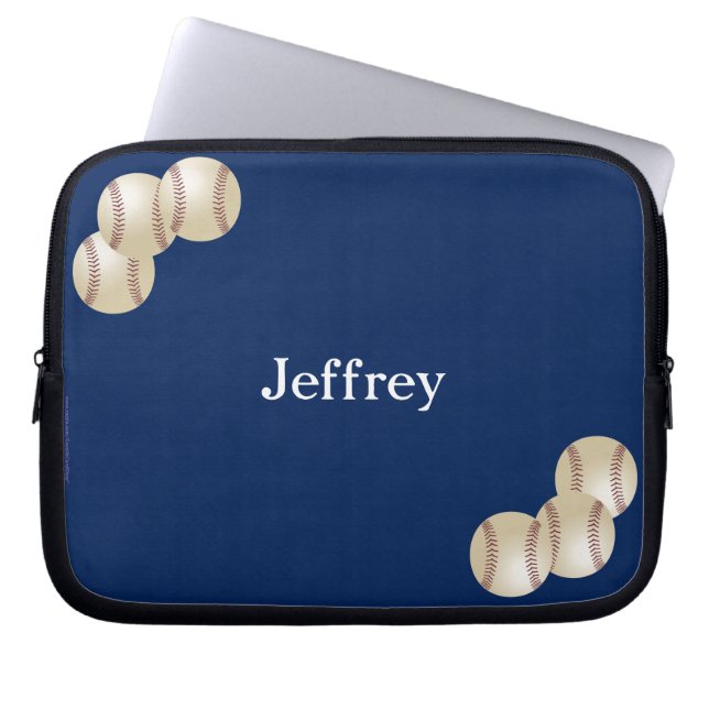 Baseball-Laptop-Computer Hülse, blau Laptopschutzhülle (Vorderseite)